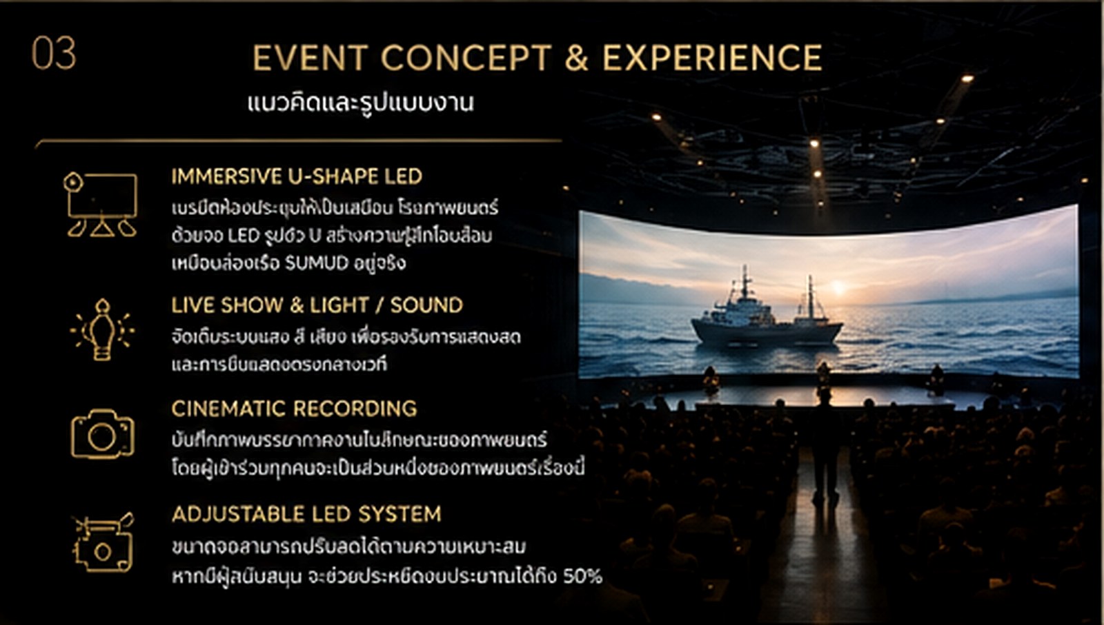 Immersive event concept